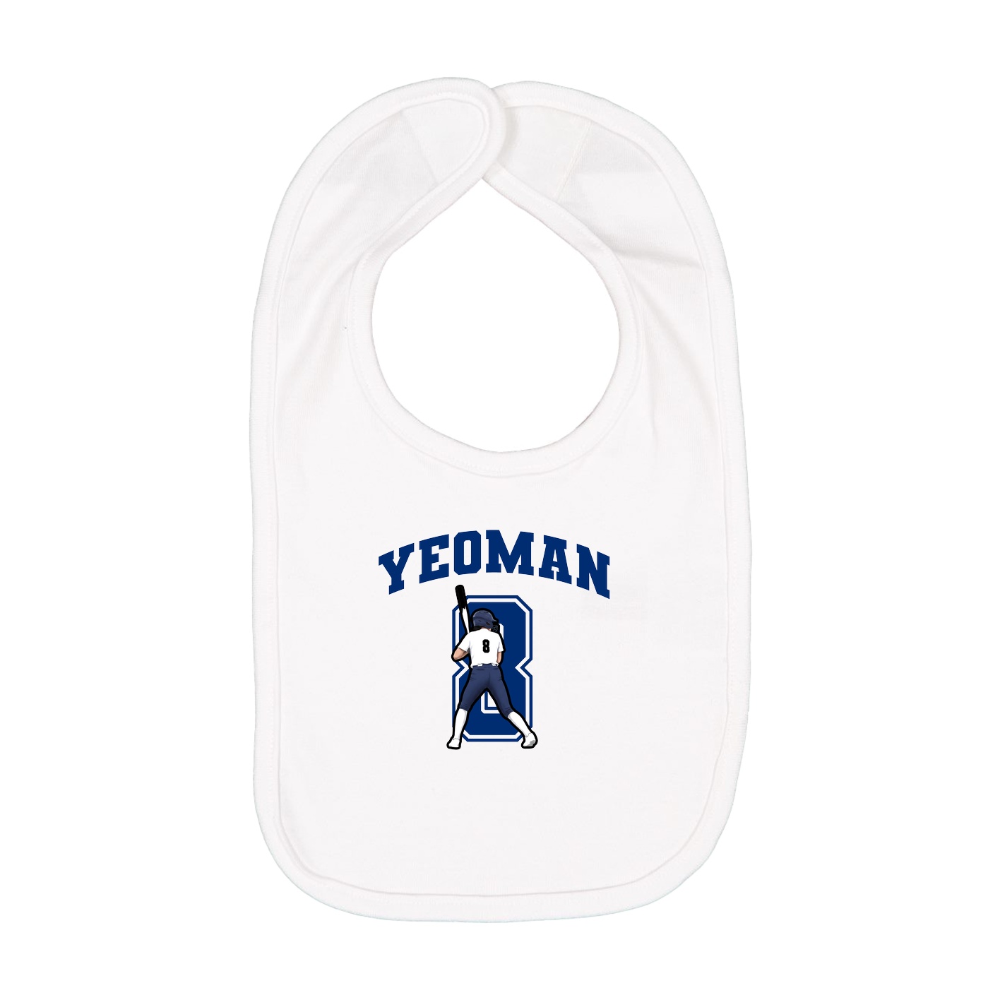 Infant Bib — Number in White