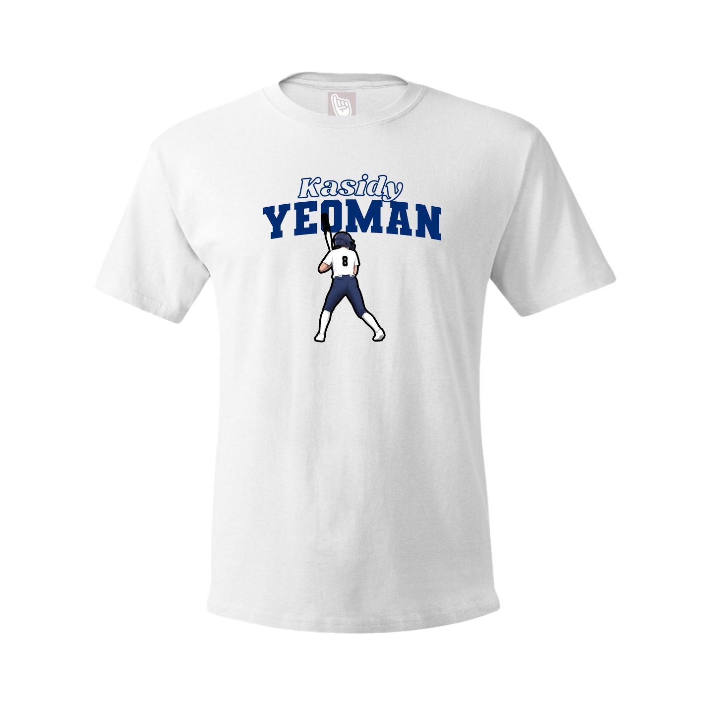 Youth Tee — Name Arch in White