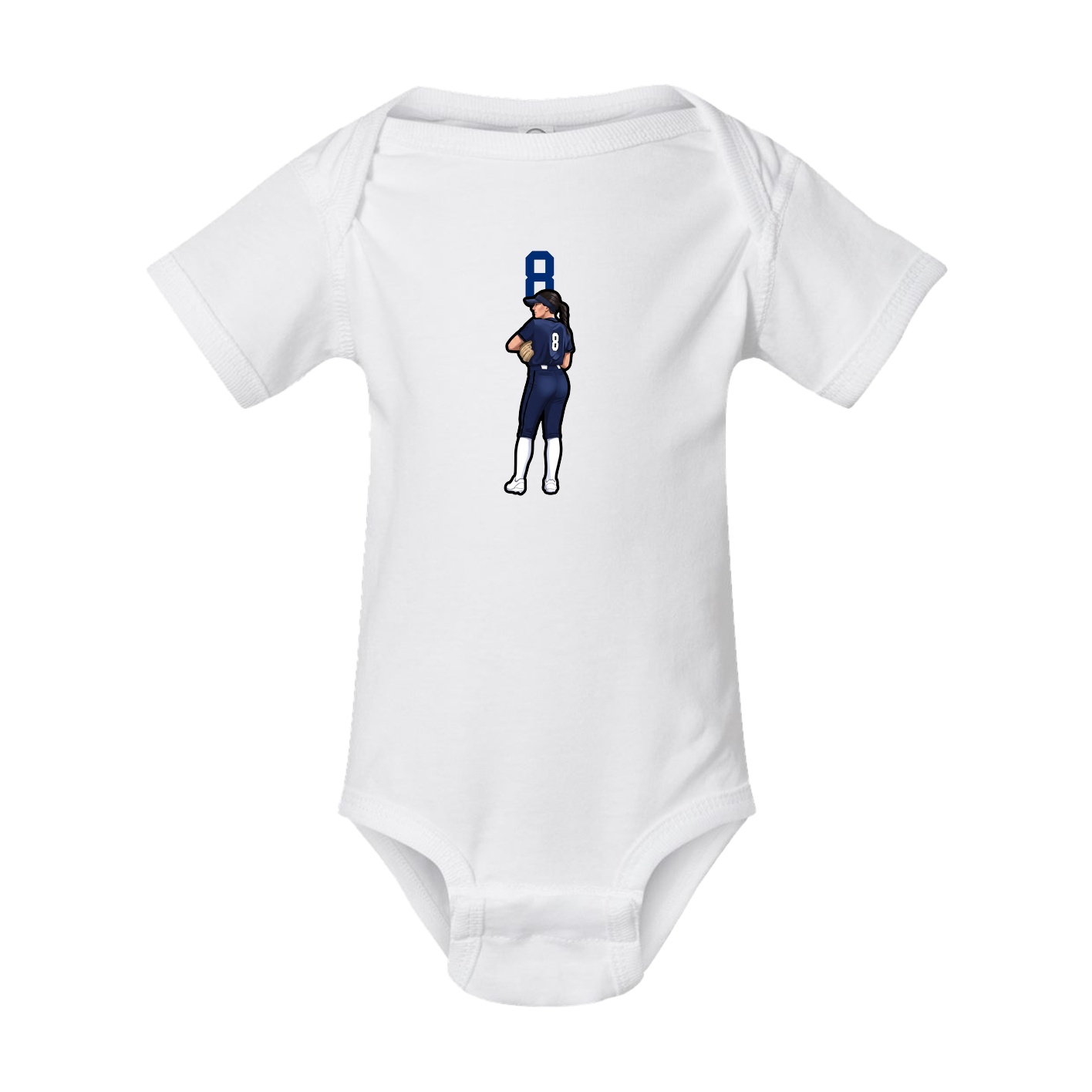 Baby Onesie — Number Top in White