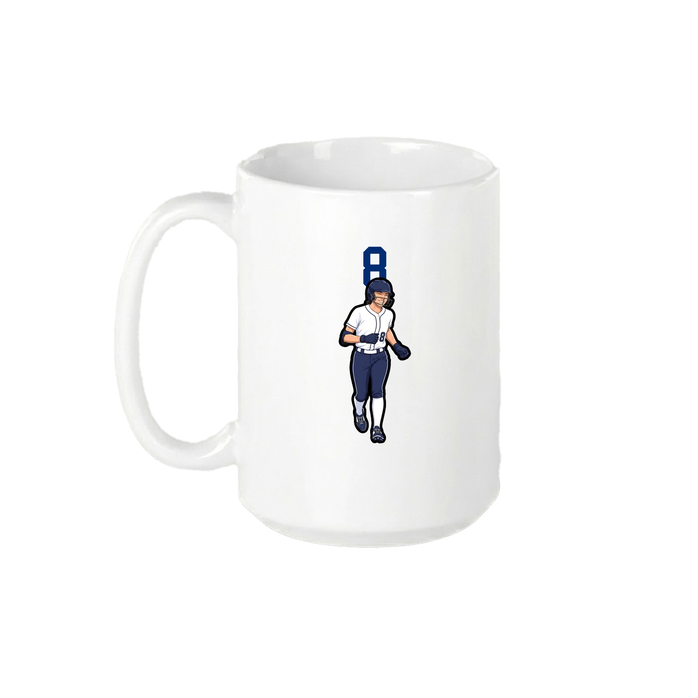 15oz Coffee Mug — Number Top in White