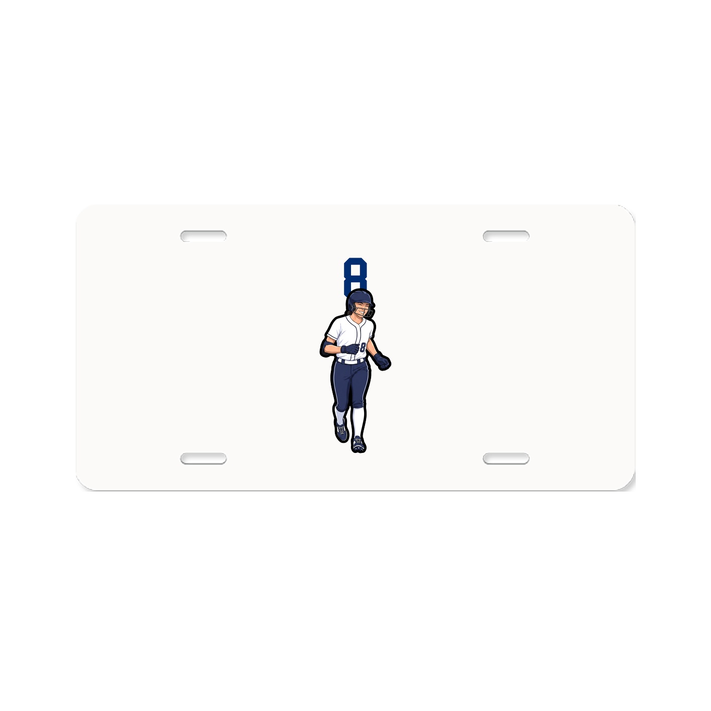 License Plate — Number Top in Classic