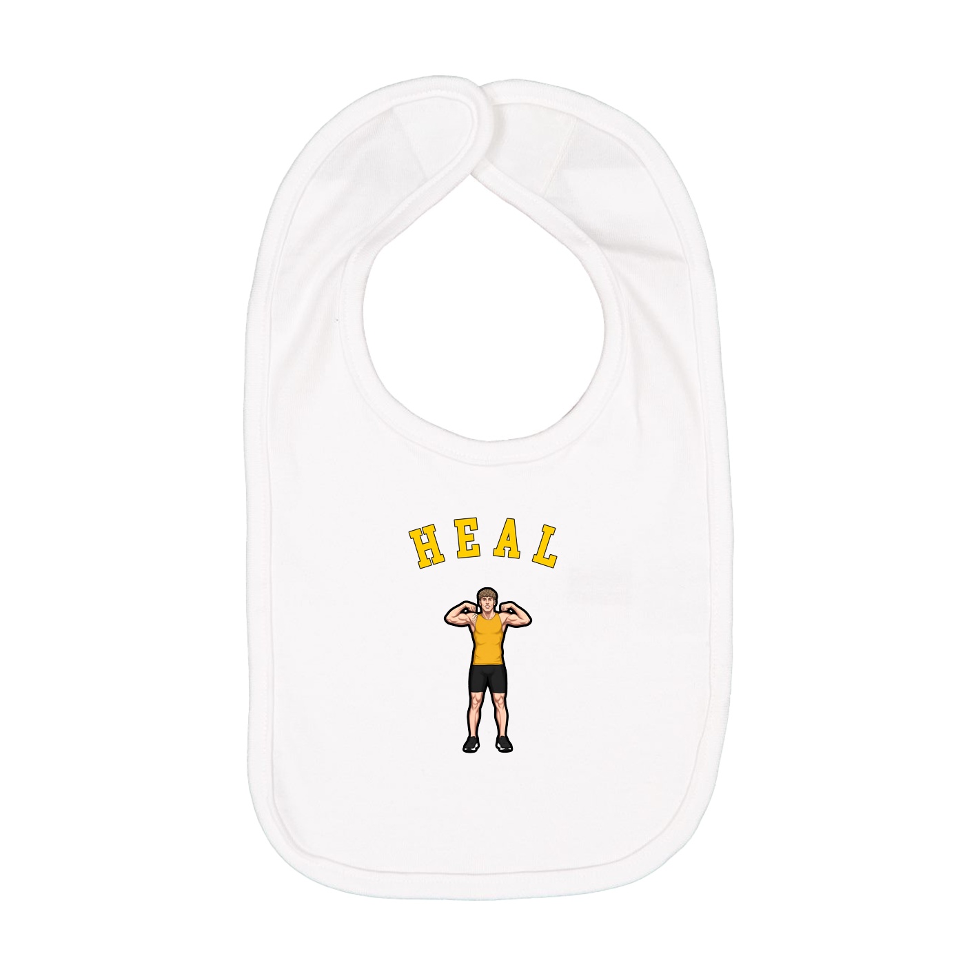 Infant Bib — Shirsey Arch in White