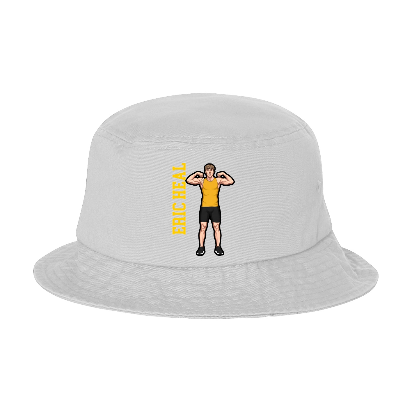Bucket Cap — Name Vertical in White