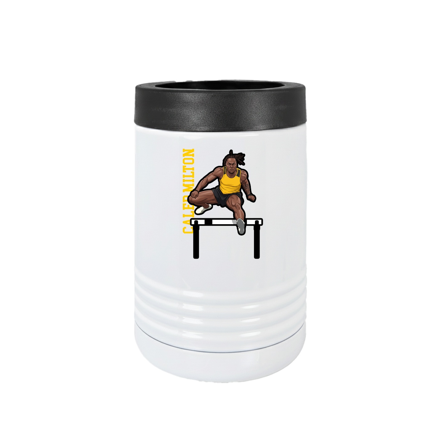 Beverage Holder — Name Vertical in White