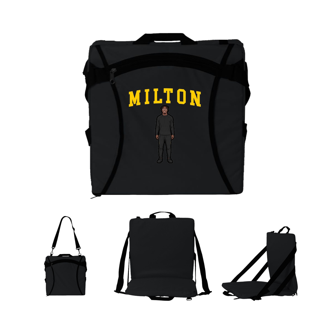 Folding Stadium Seat — Shirsey in Black