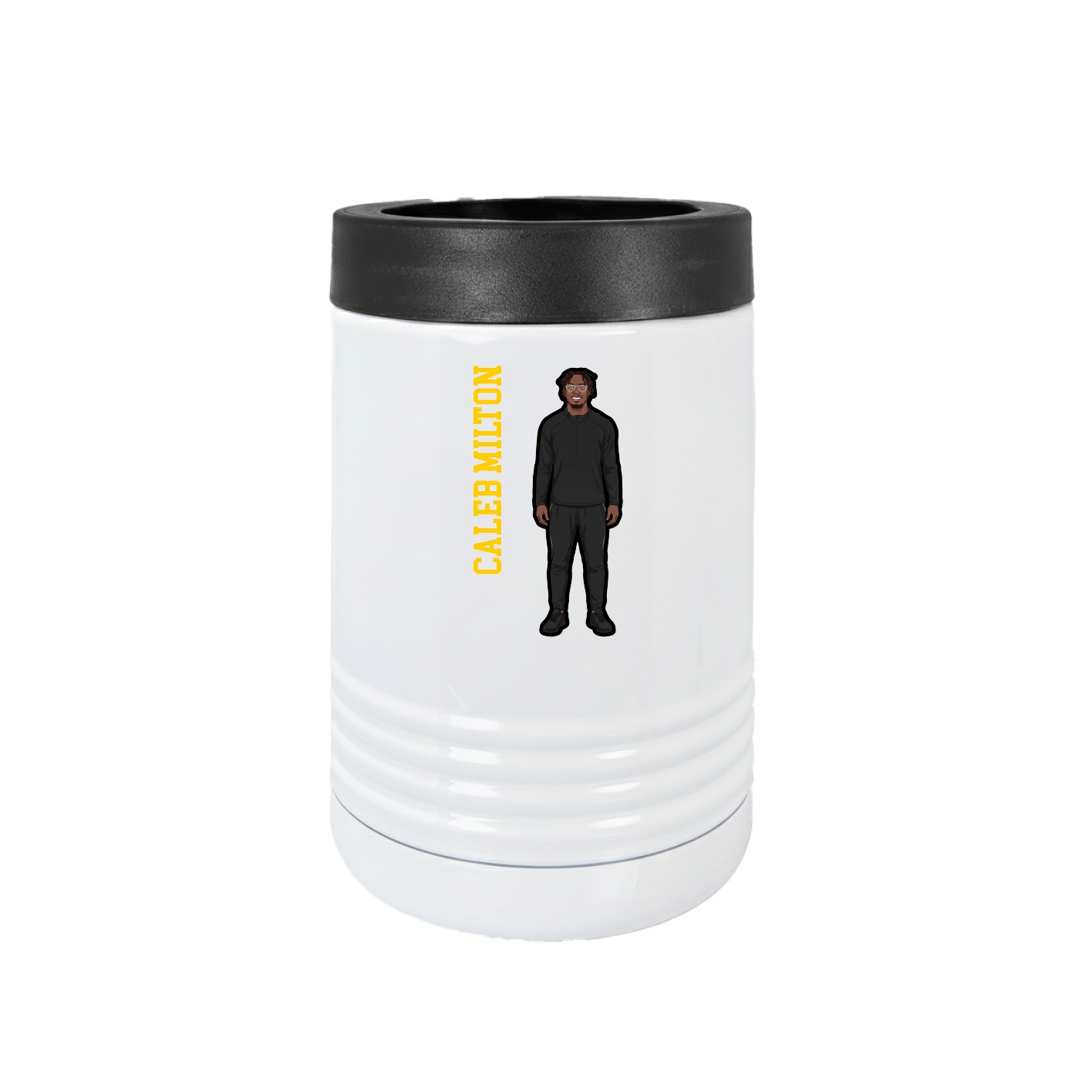 Beverage Holder — Name Vertical in White