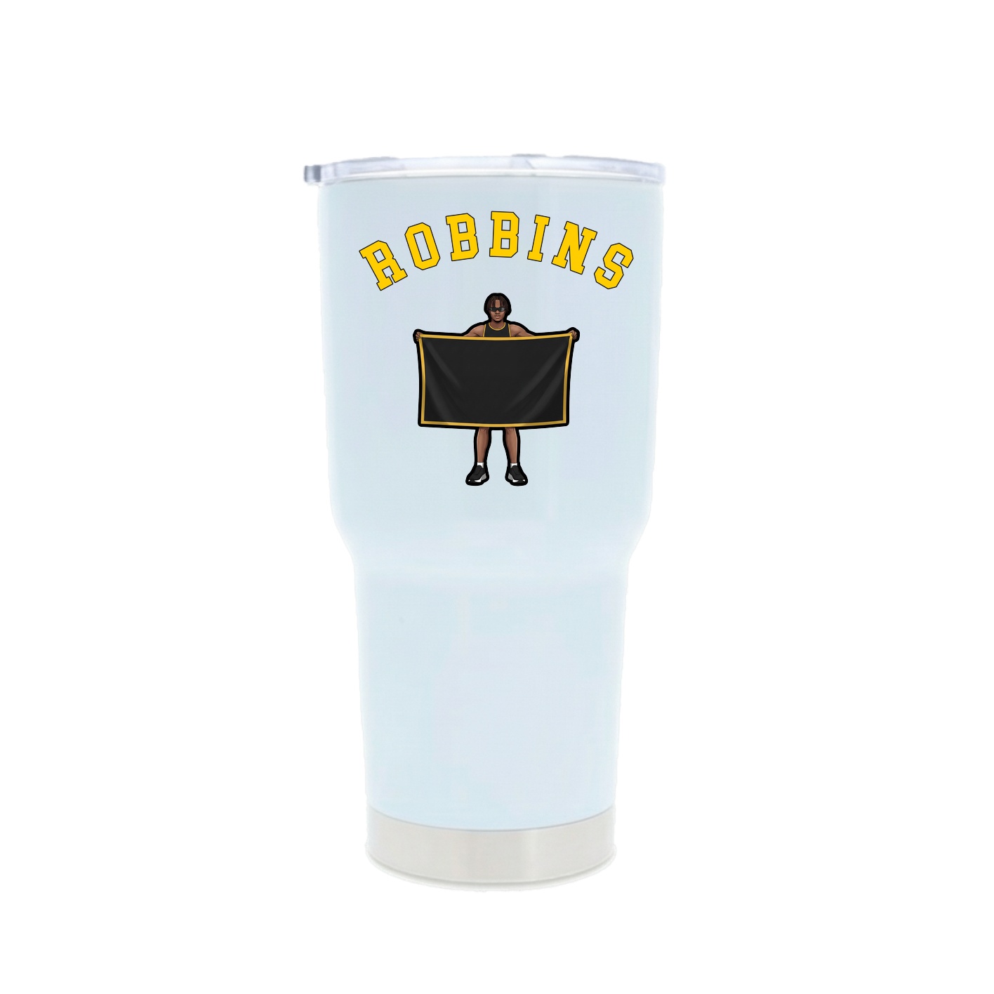30oz Stainless Steel Tumbler — Shirsey Arch in White