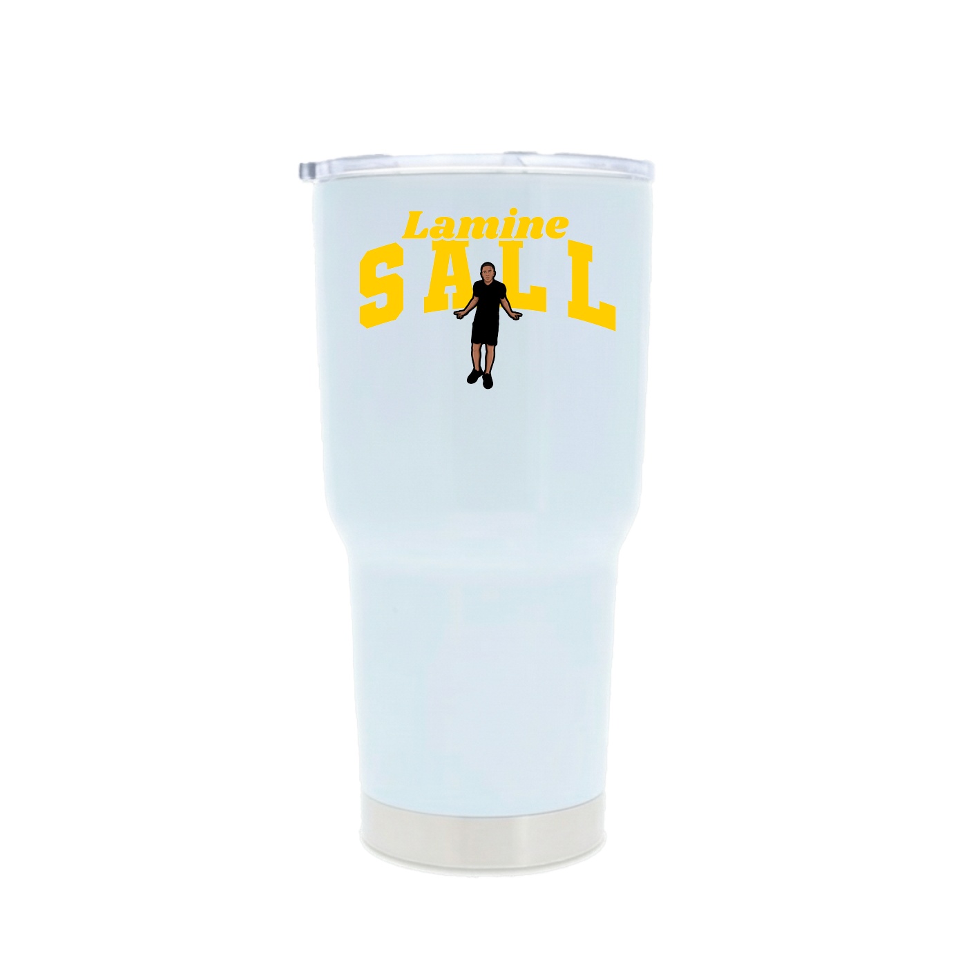 30oz Stainless Steel Tumbler — Signature Arch in White