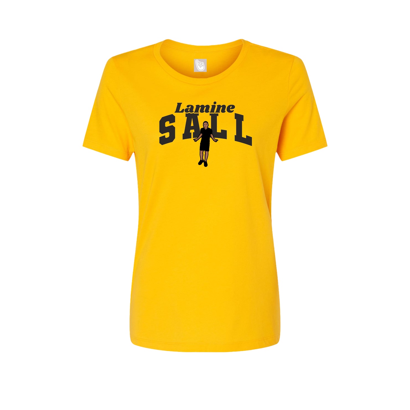 Fitted Women's Tee — Signature Arch in Gold