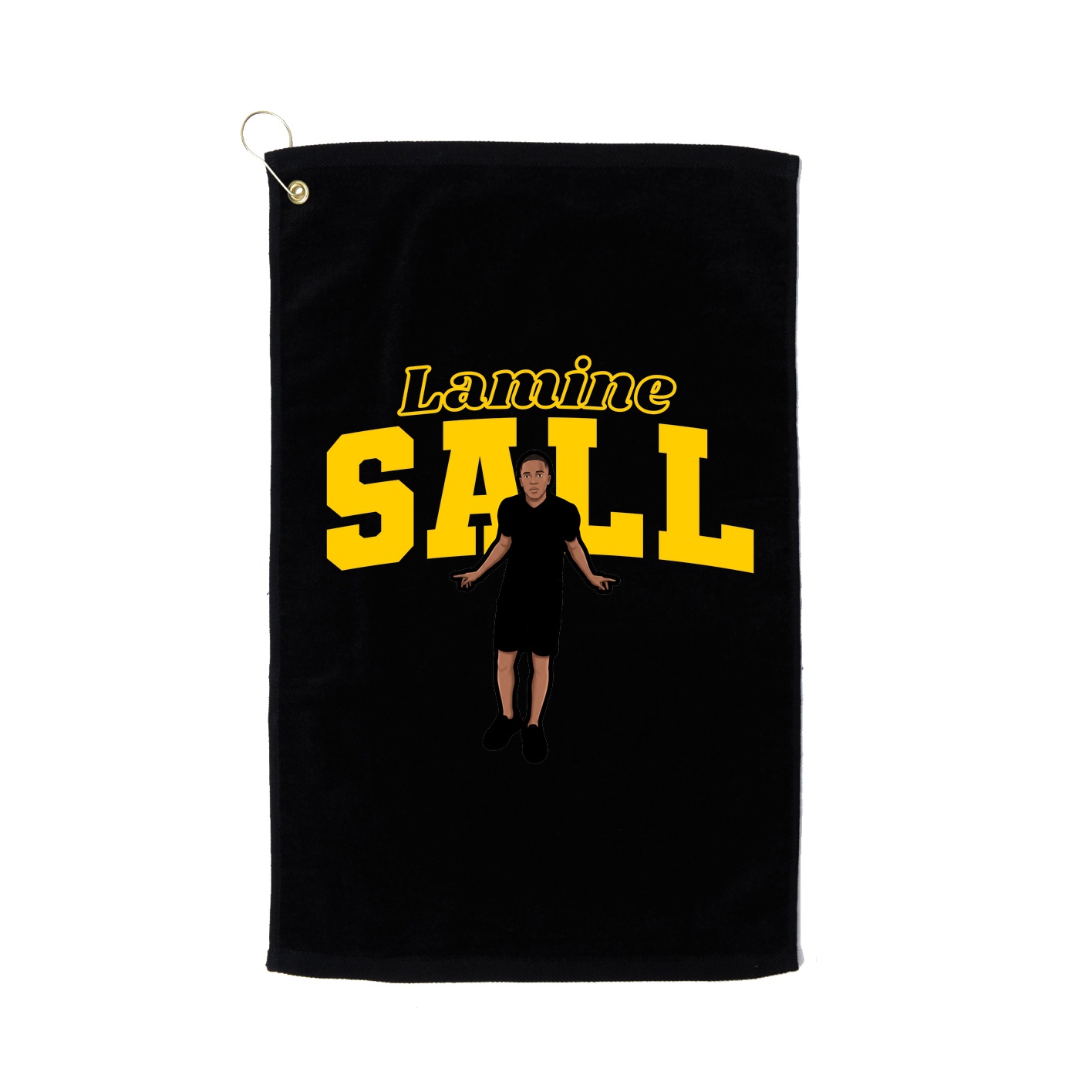 Golf Towel — Name Arch in Black