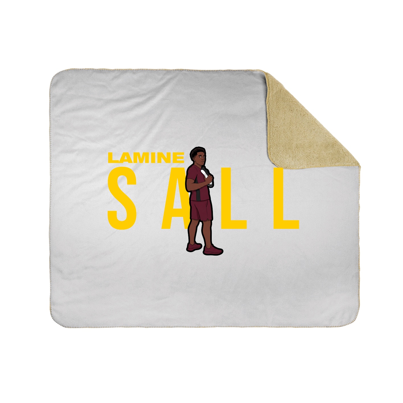 Throw Blanket — Player Name in White