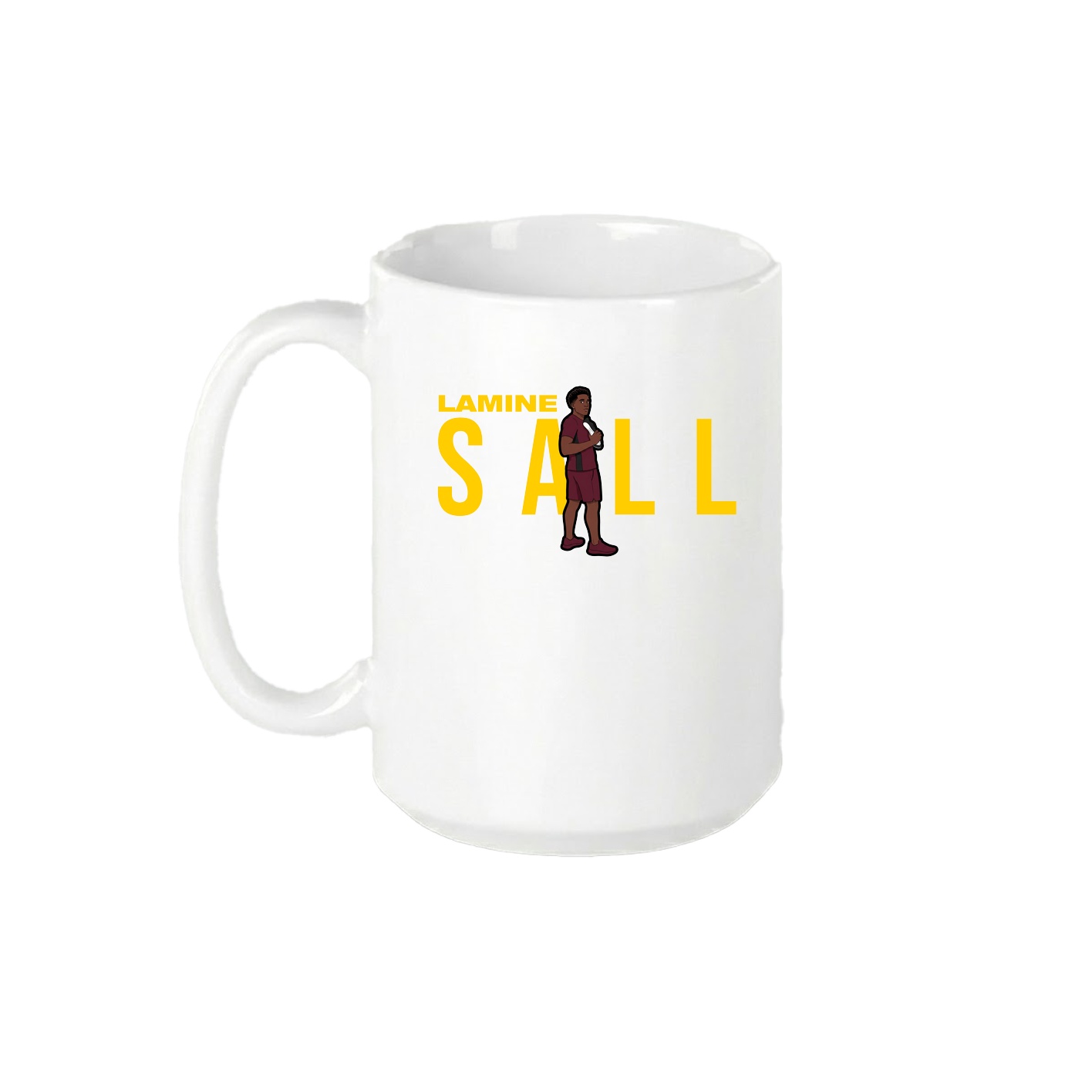 15oz Coffee Mug — Player Name in White