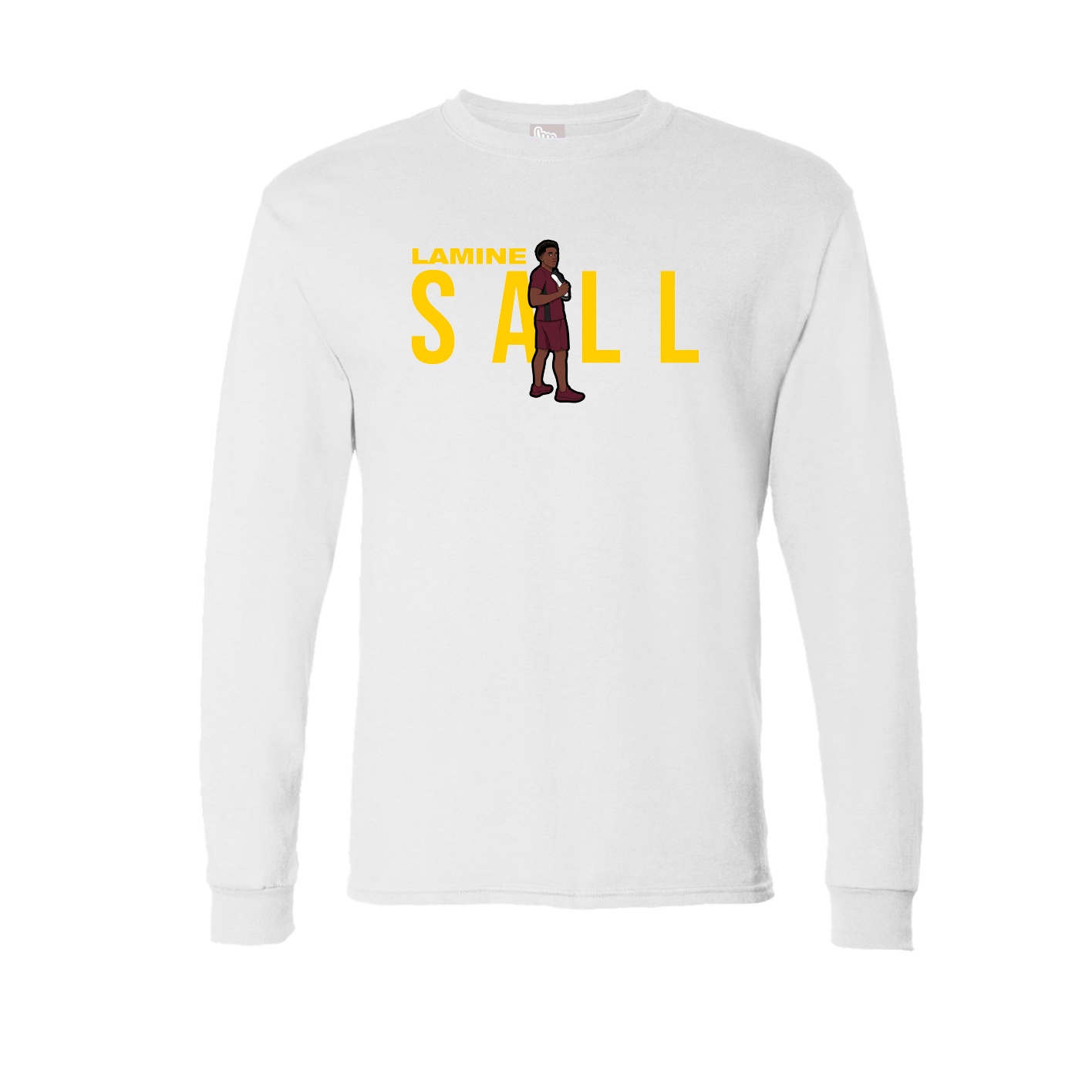 Long Sleeve Tee — Player Name in White