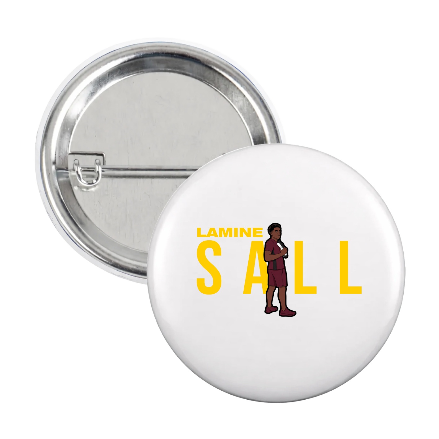 Game Day Button — Player Name in White