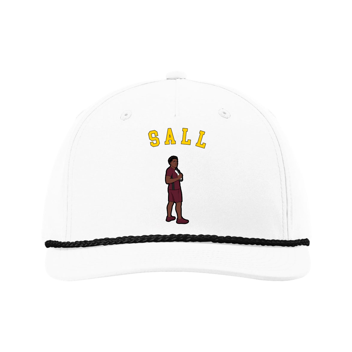 Five-Panel Classic Rope Cap — Shirsey Arch in White