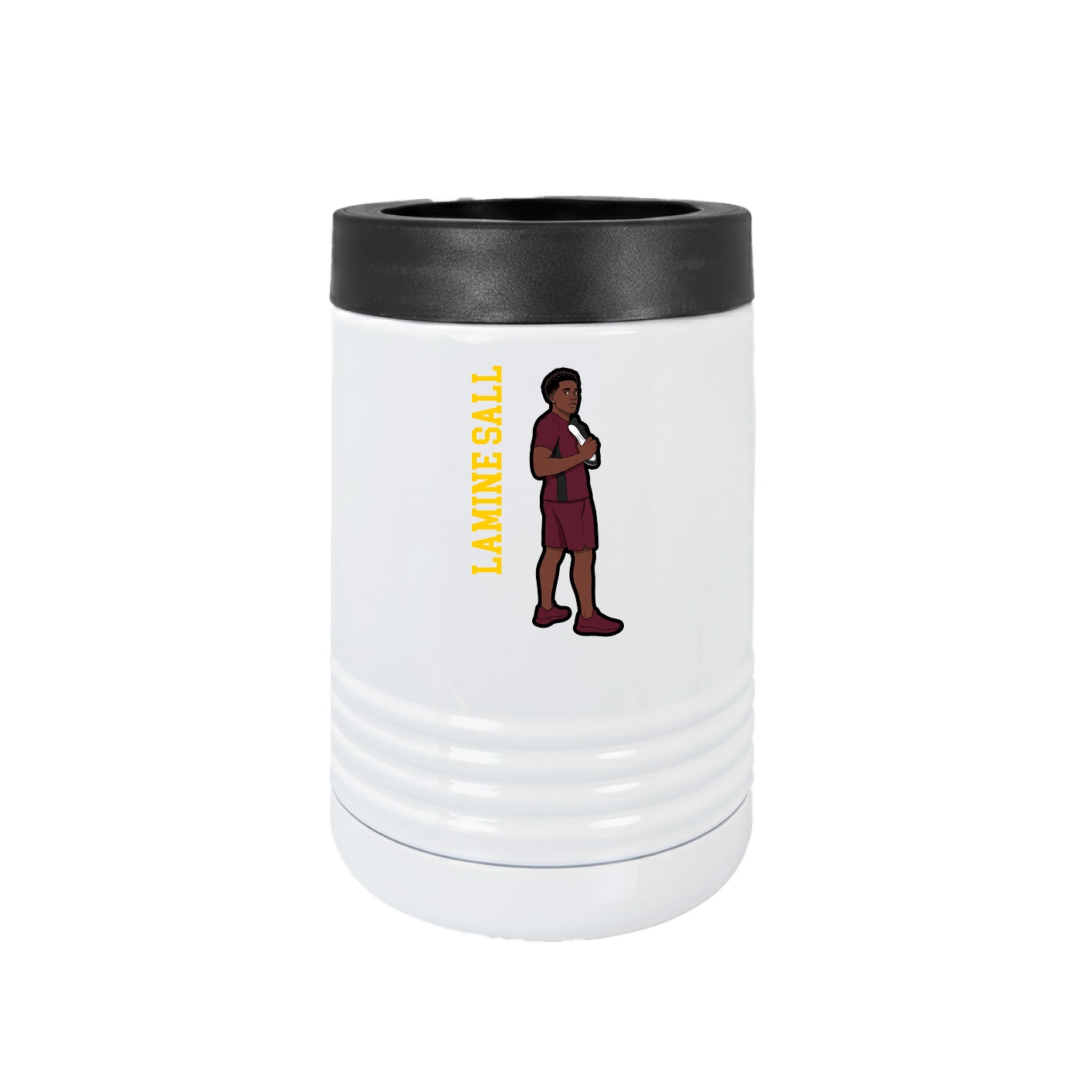 Beverage Holder — Name Vertical in White