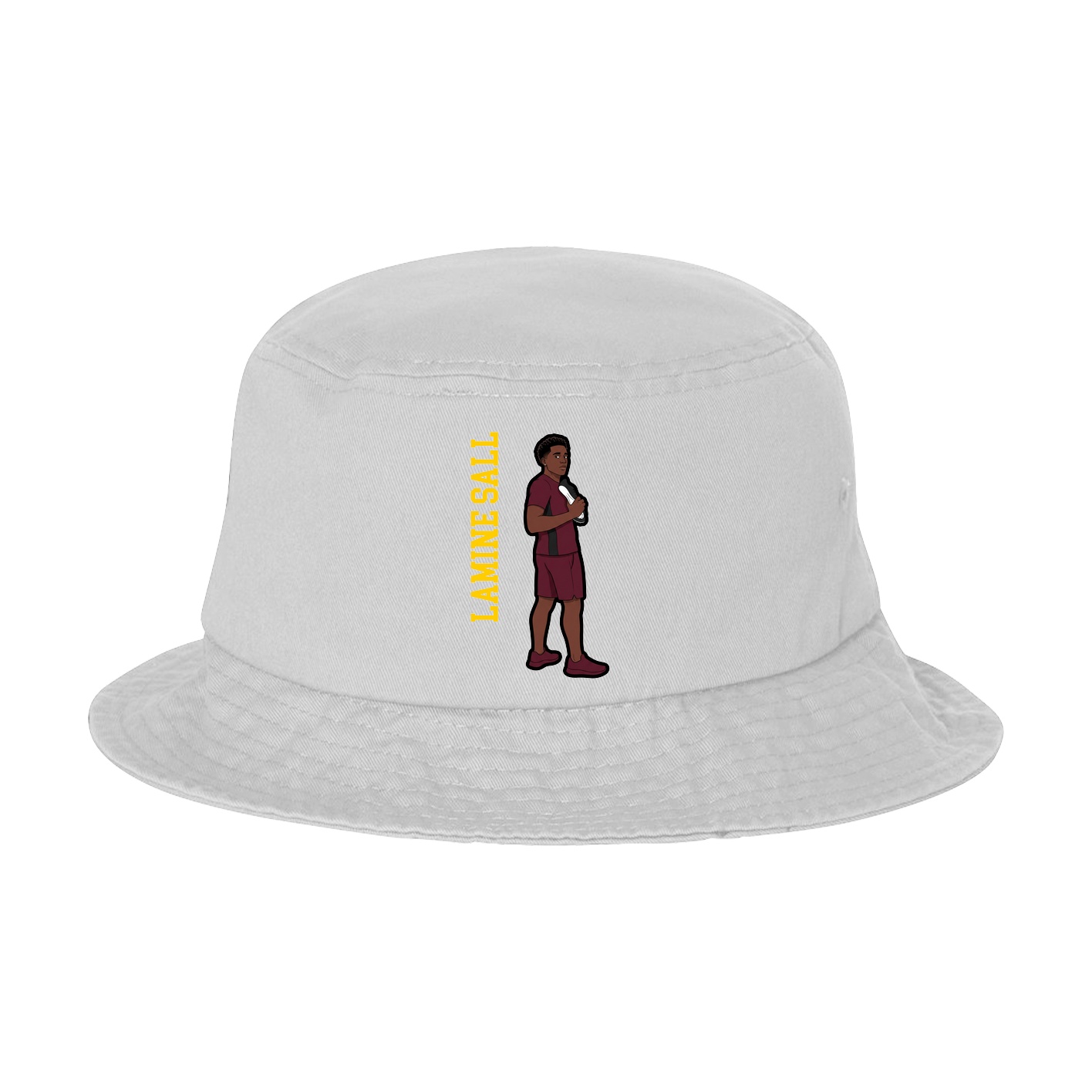 Bucket Cap — Name Vertical in White