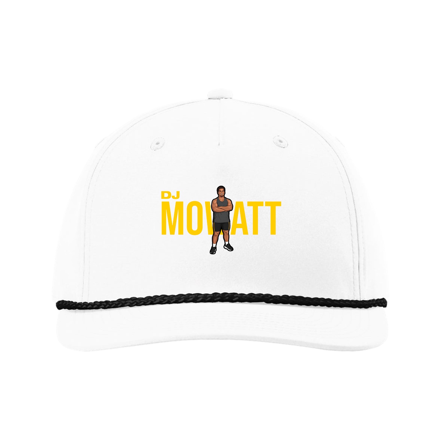 Five-Panel Classic Rope Cap — Player Name in White