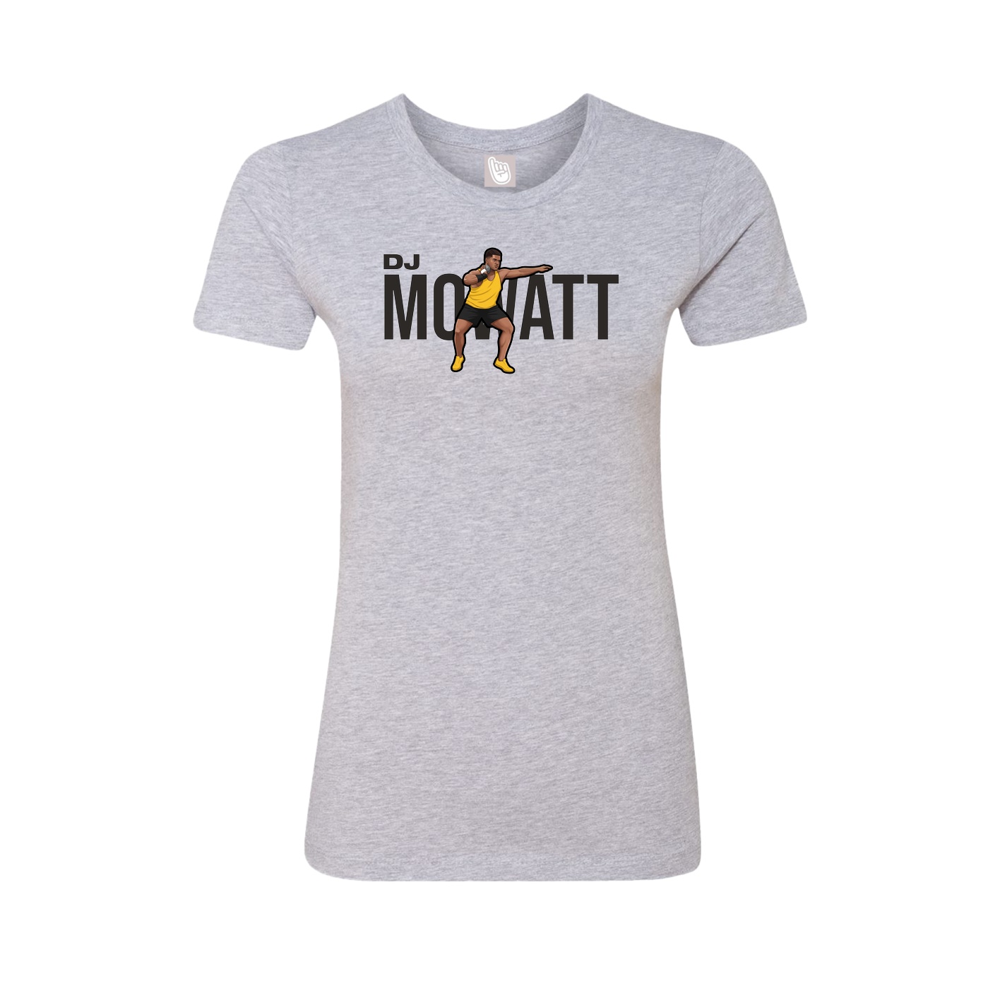 Fitted Women's Tee — Player Name in Grey
