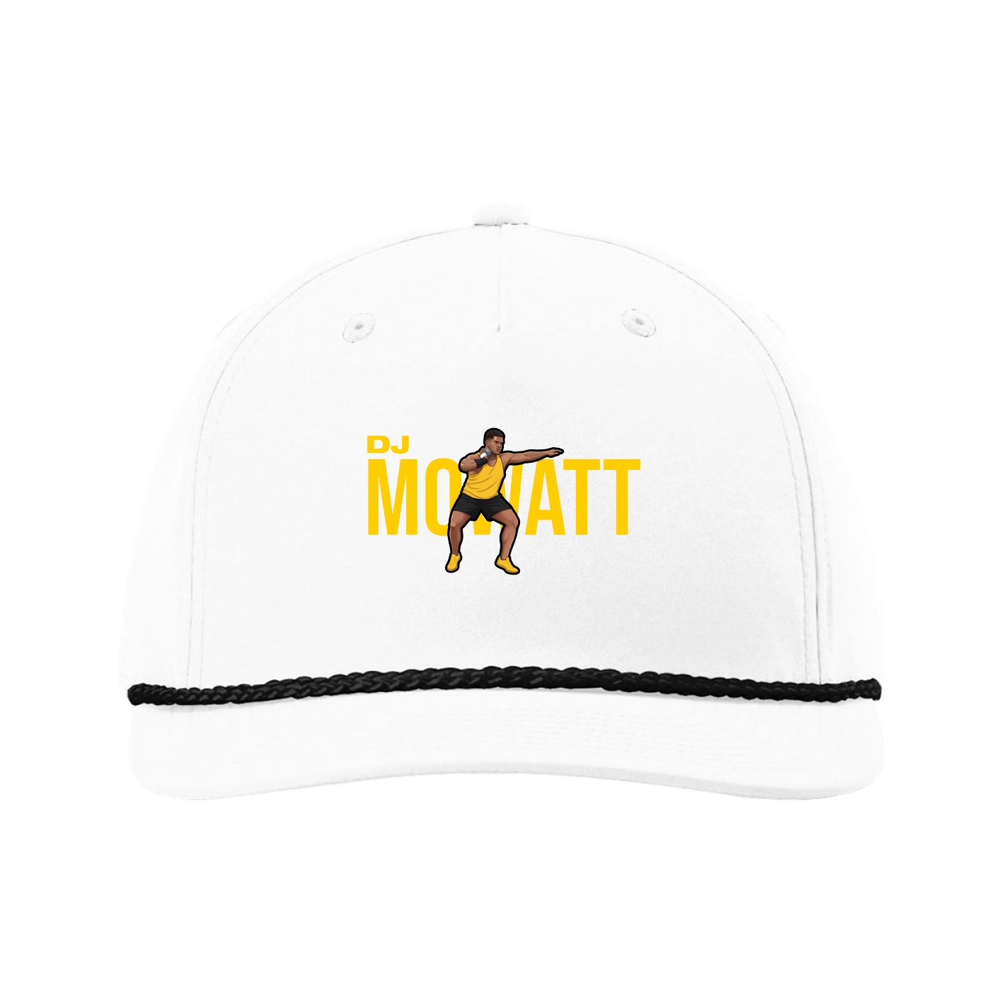 Five-Panel Classic Rope Cap — Player Name in White