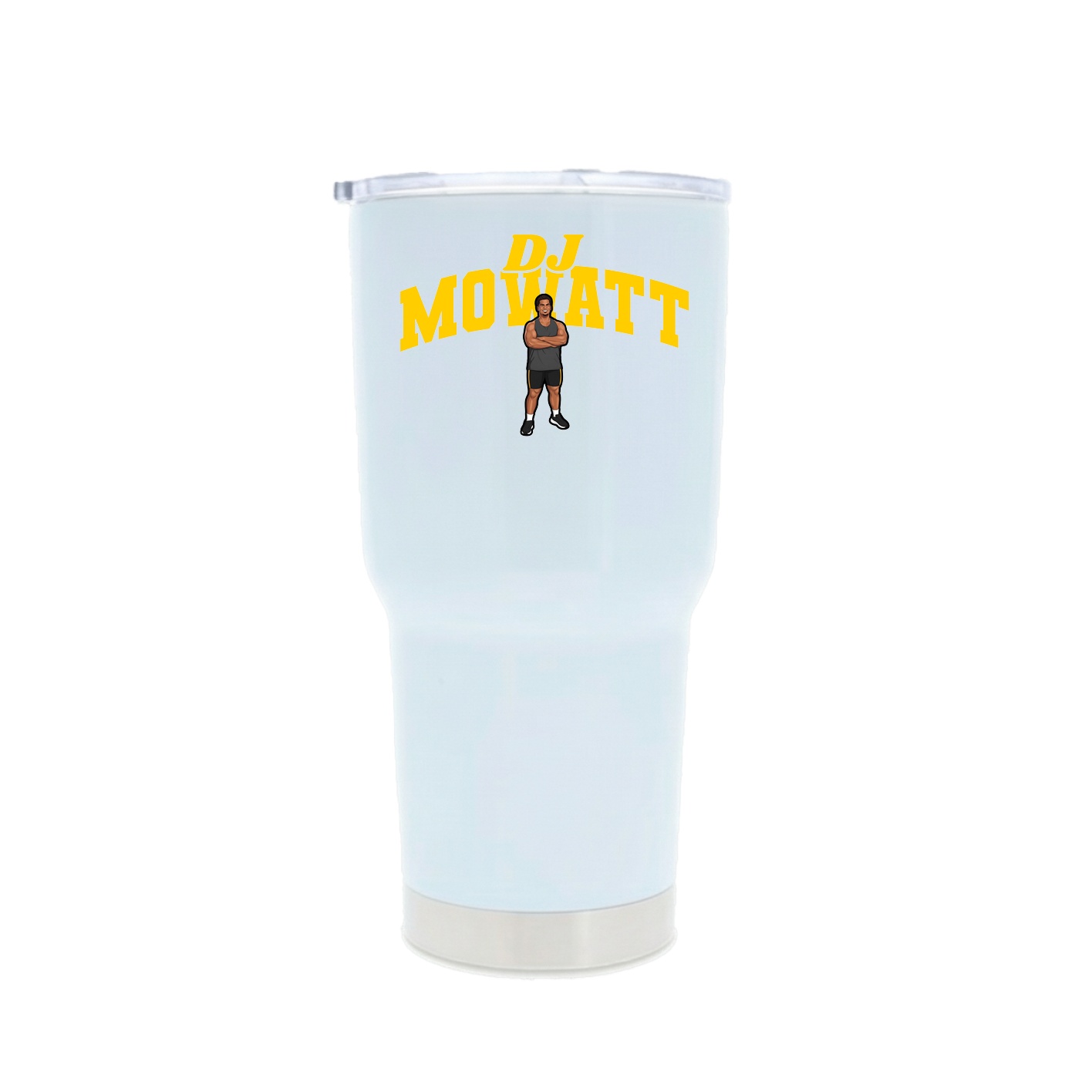 30oz Stainless Steel Tumbler — Signature Arch in White