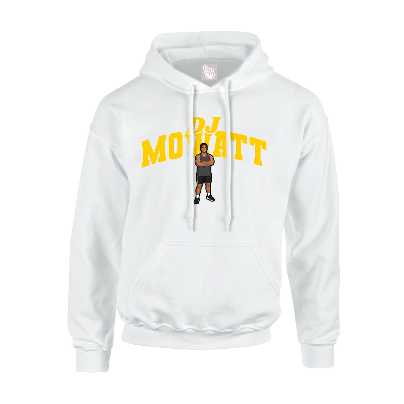 Hoodie — Signature Arch in White