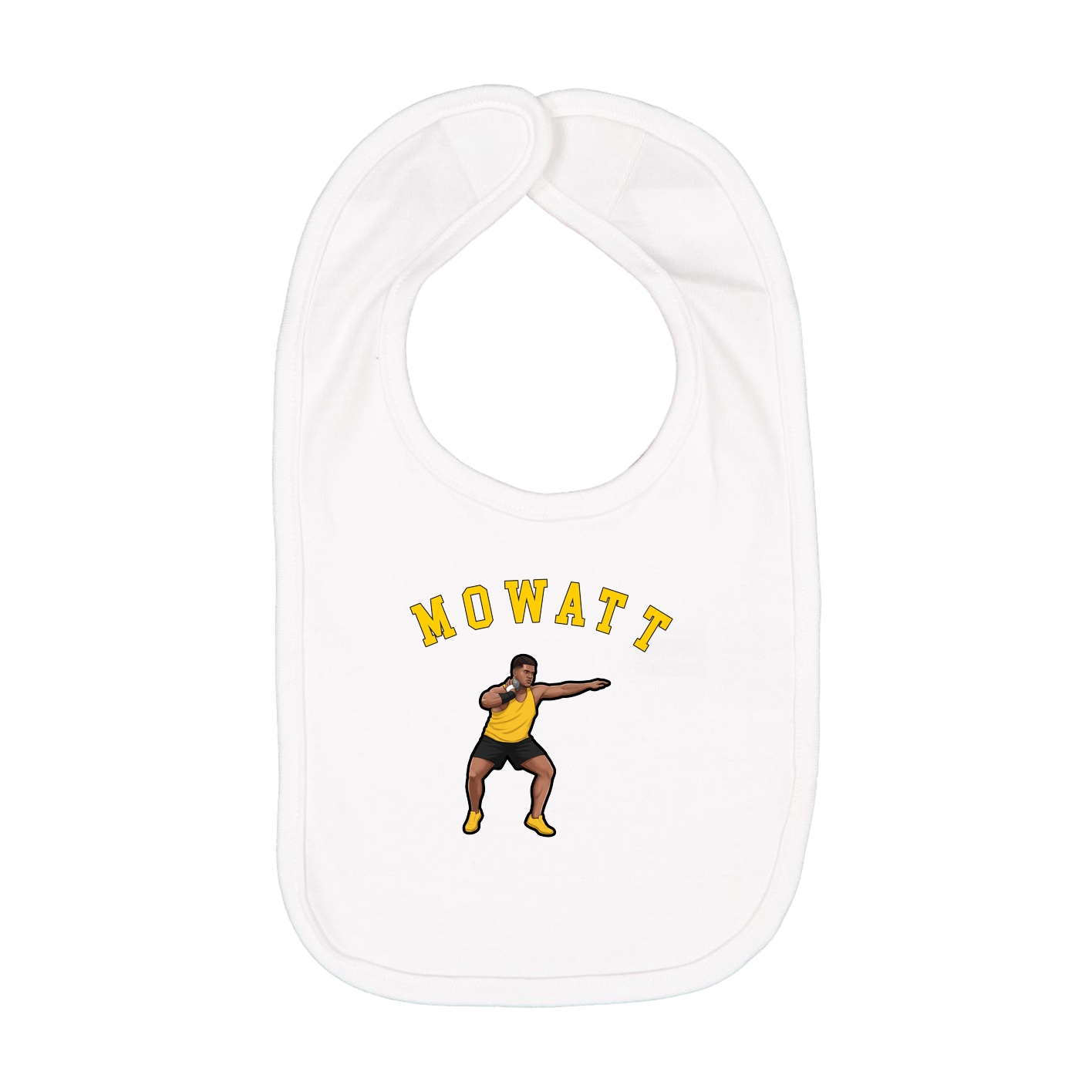 Infant Bib — Shirsey Arch in White