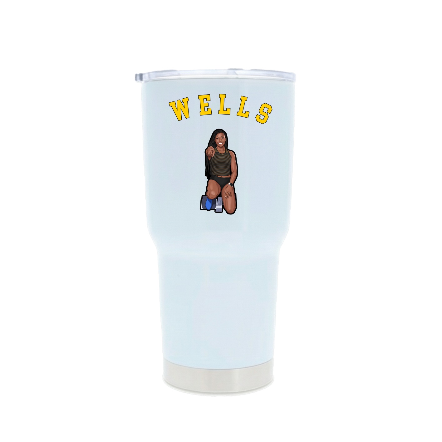 30oz Stainless Steel Tumbler — Shirsey Arch in White