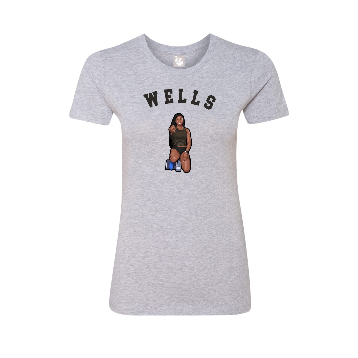 Fitted Women's Tee — Shirsey Arch in Grey