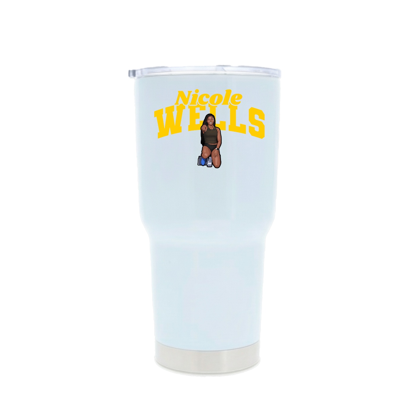30oz Stainless Steel Tumbler — Signature Arch in White