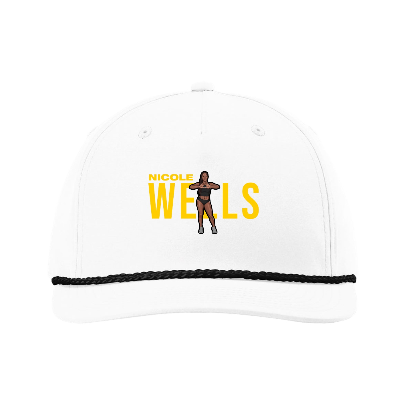 Five-Panel Classic Rope Cap — Player Name in White