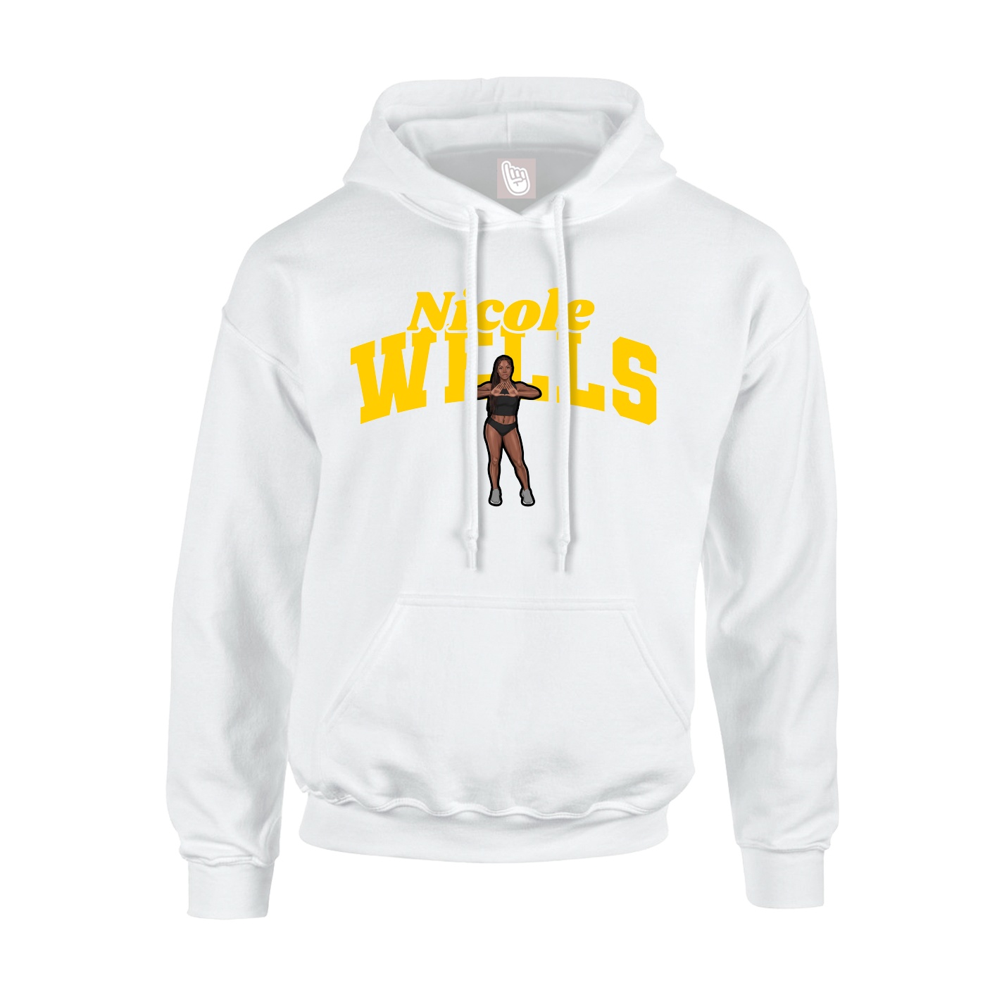 Hoodie — Signature Arch in White