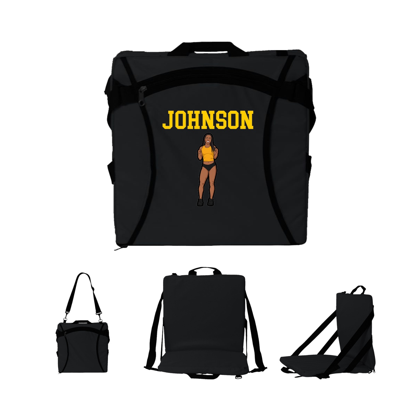 Folding Stadium Seat — Shirsey in Black