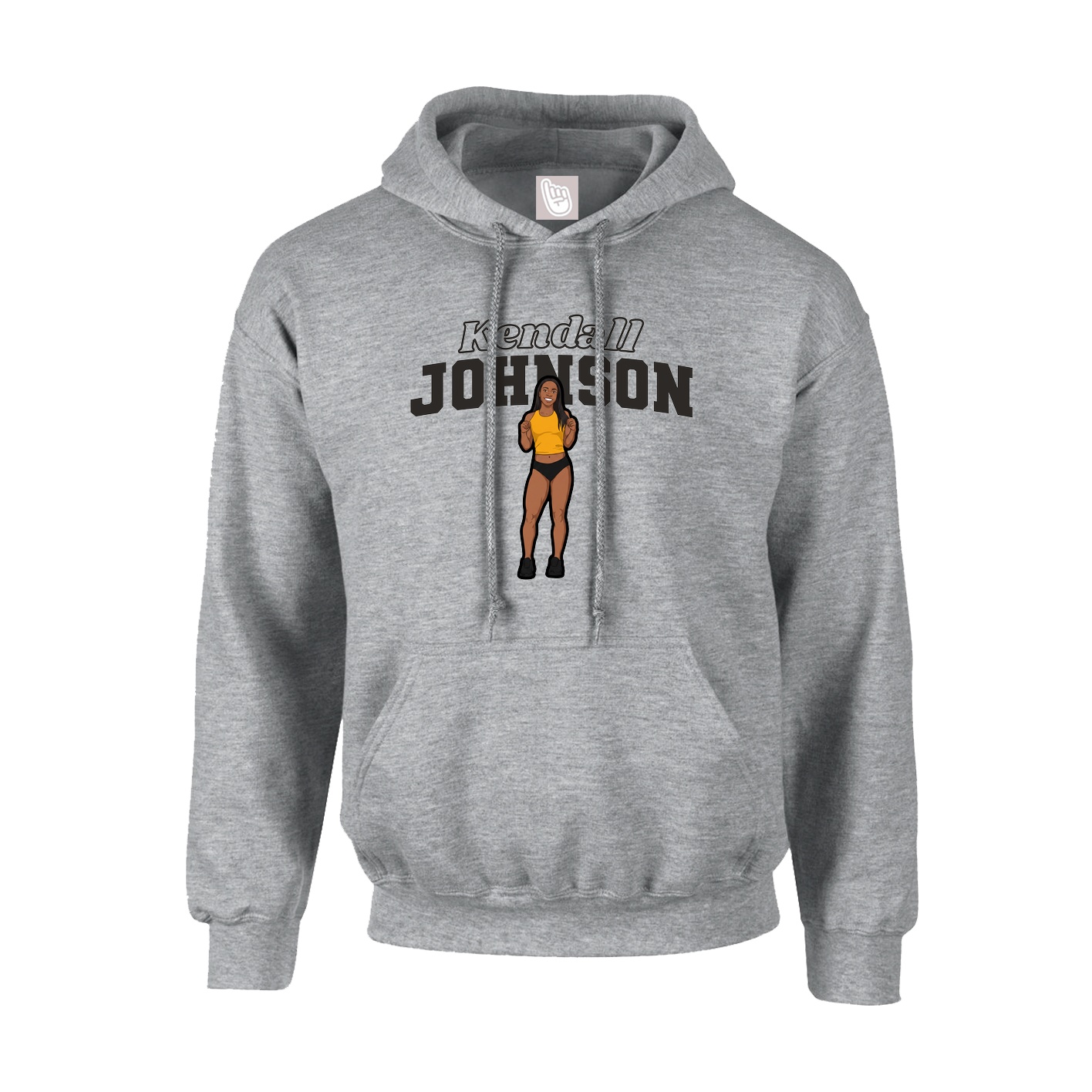Youth Hoodie — Name Arch in Grey