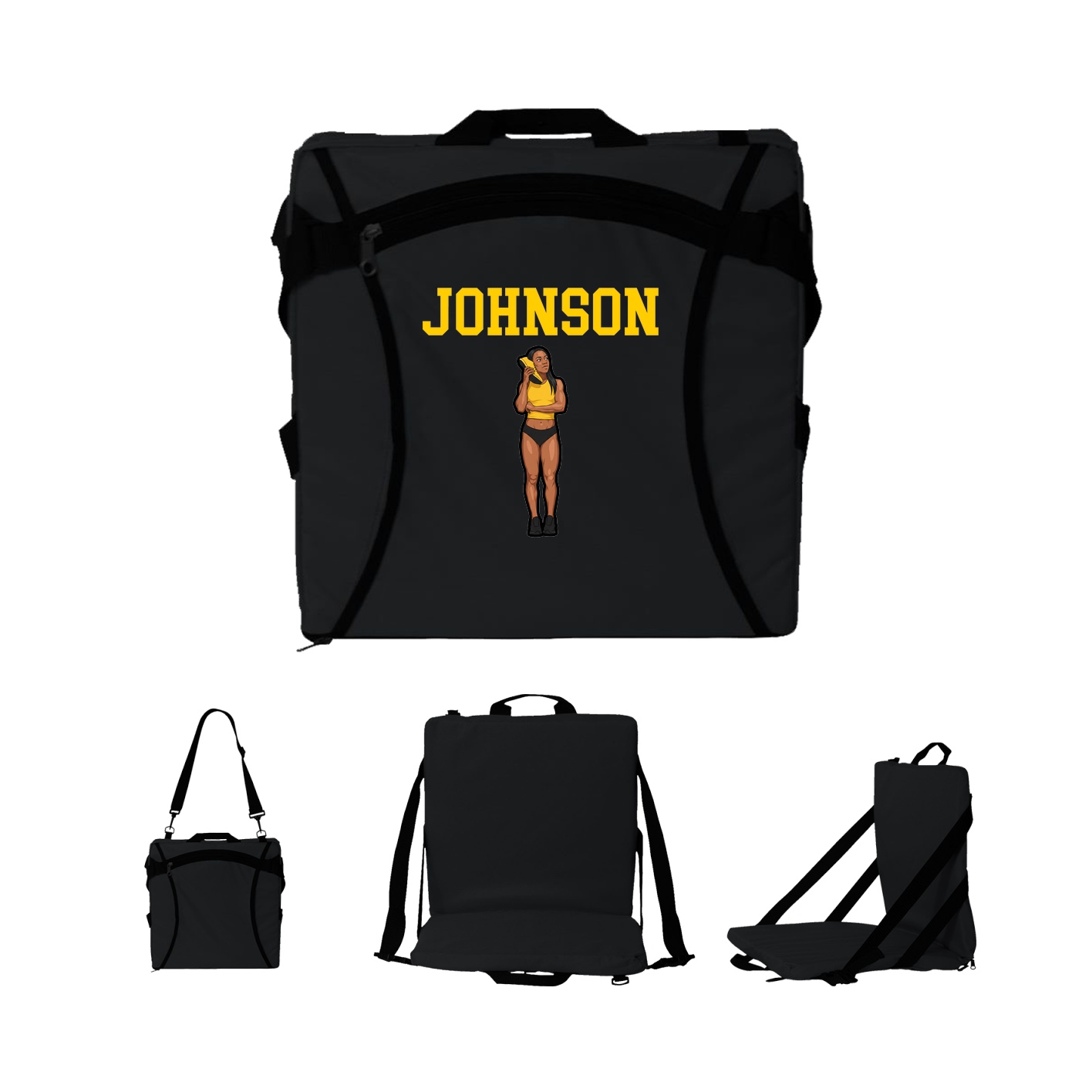 Folding Stadium Seat — Shirsey in Black
