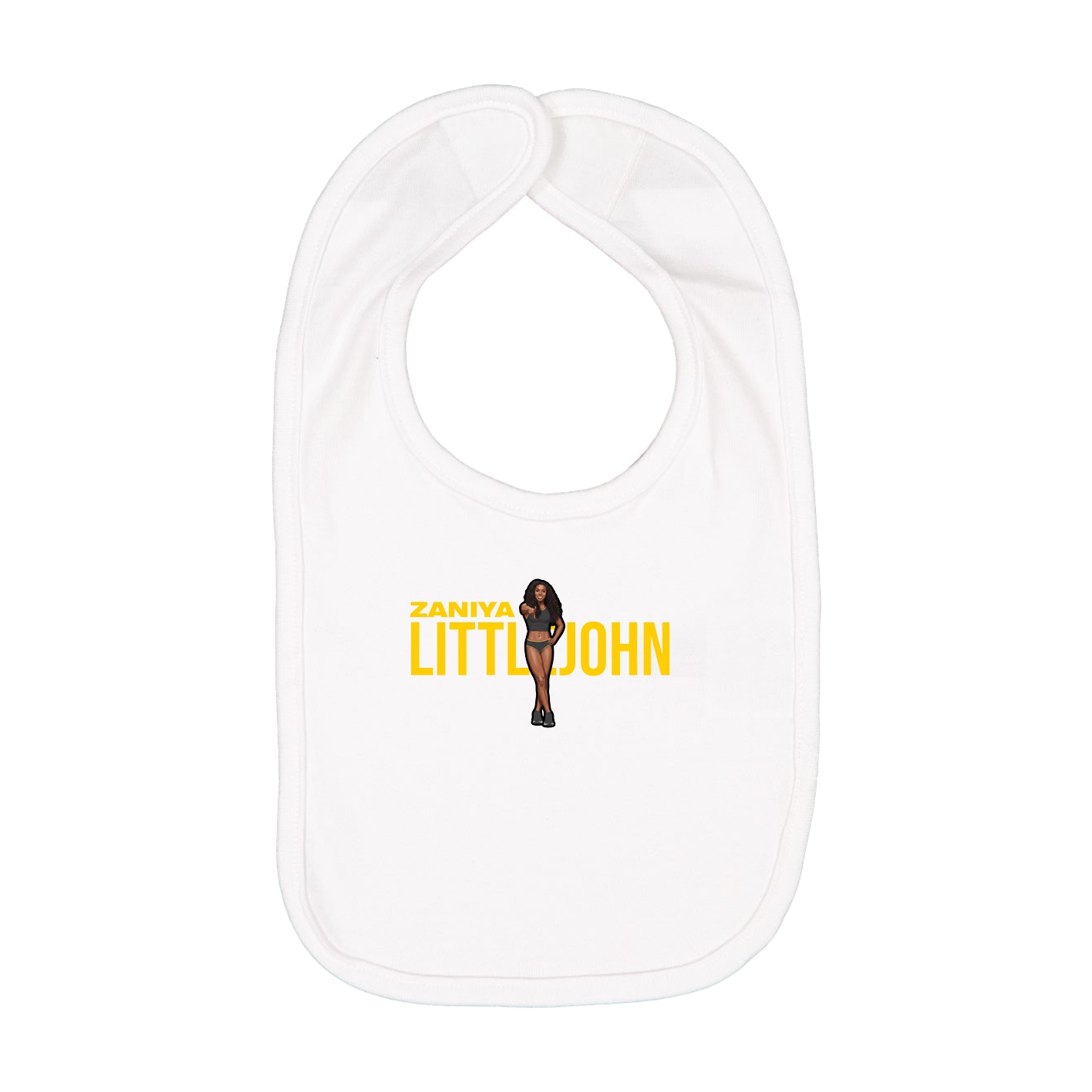 Infant Bib — Player Name in White