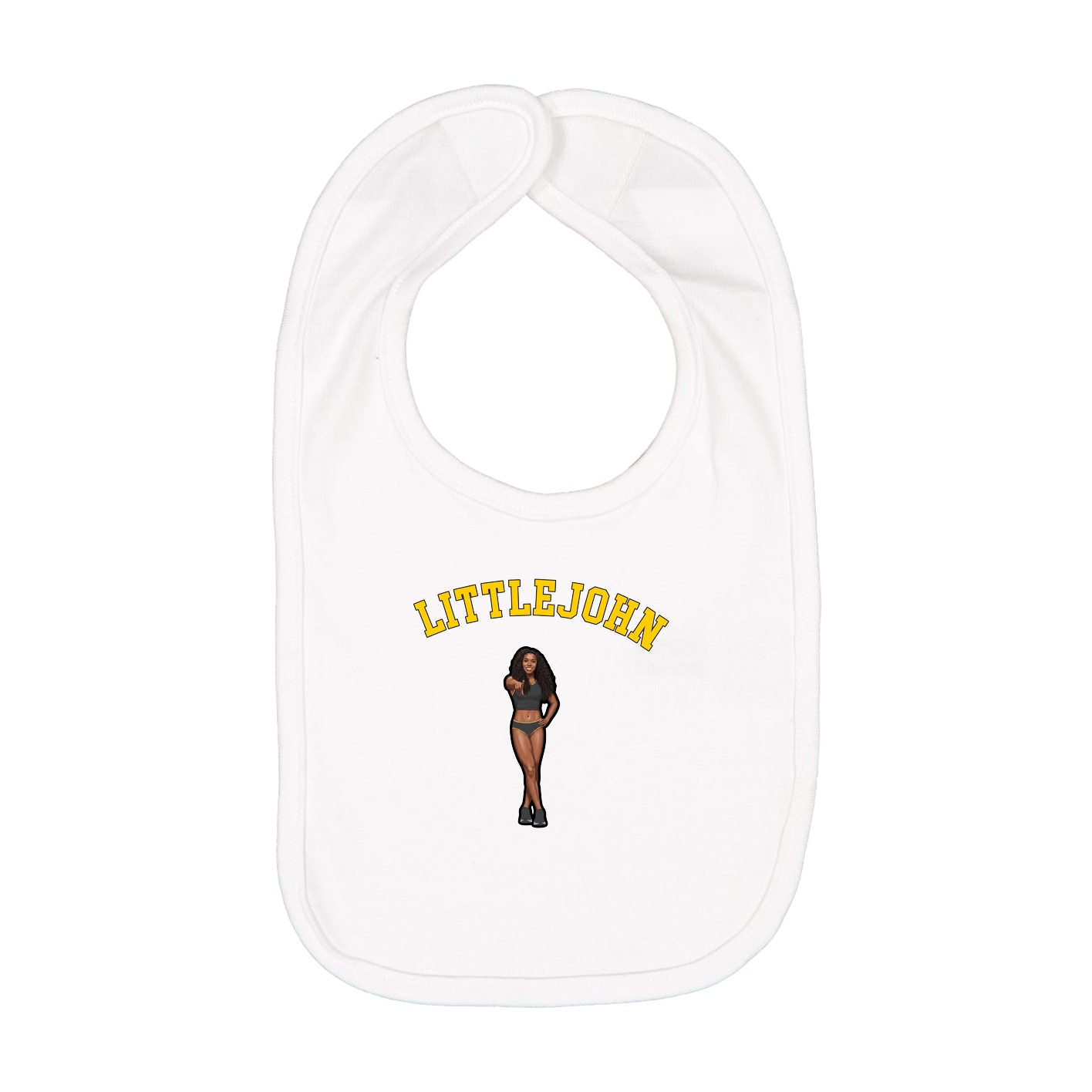 Infant Bib — Shirsey Arch in White