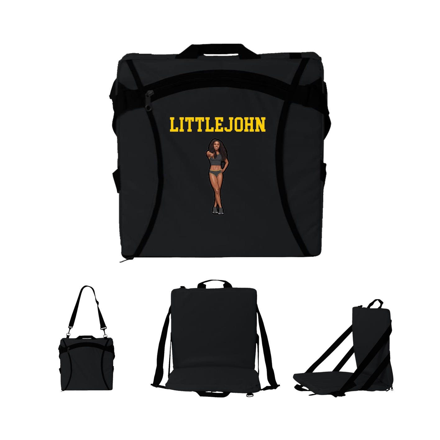 Folding Stadium Seat — Shirsey in Black