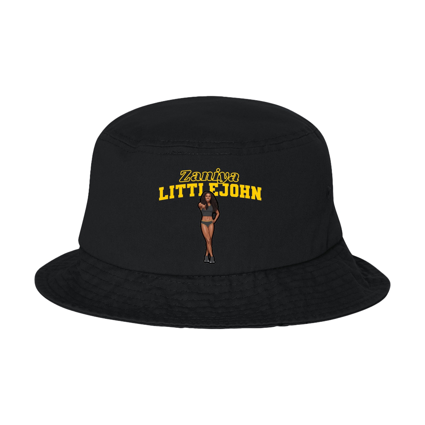 Bucket Cap — Name Arch in Black