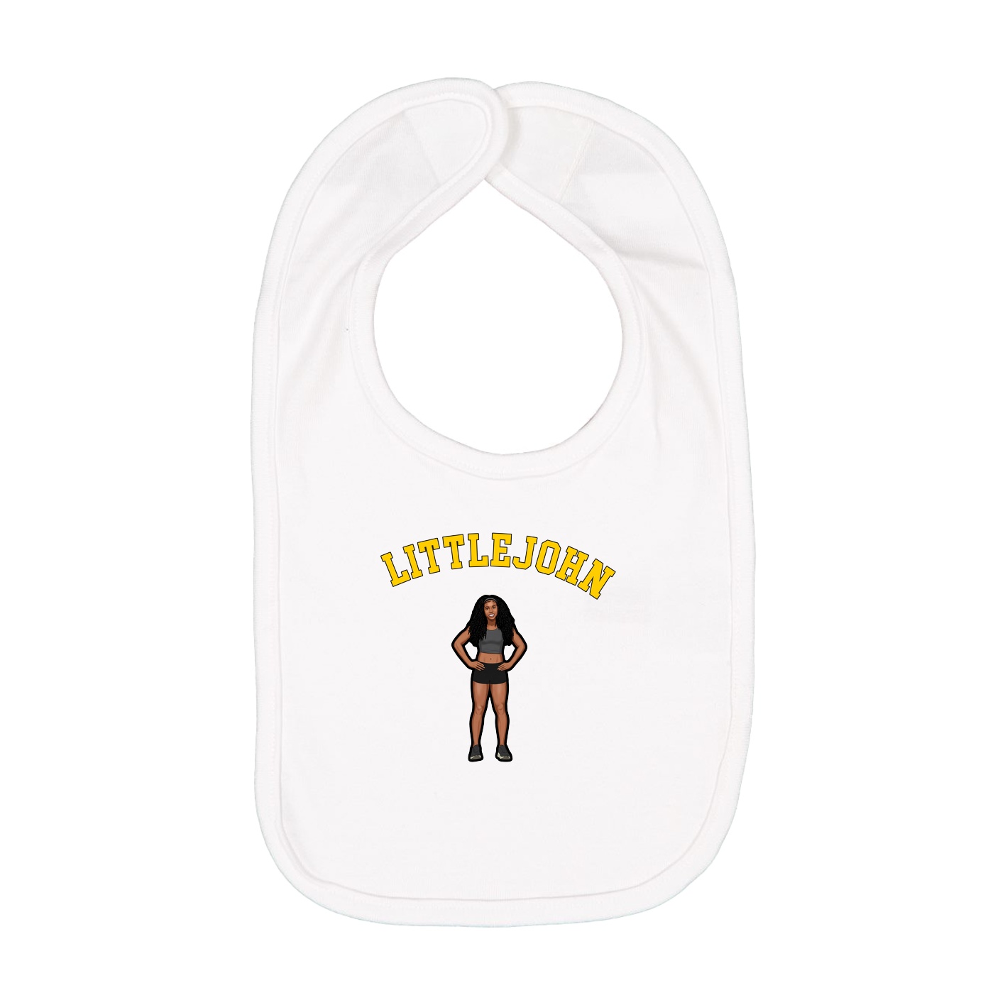 Infant Bib — Shirsey Arch in White