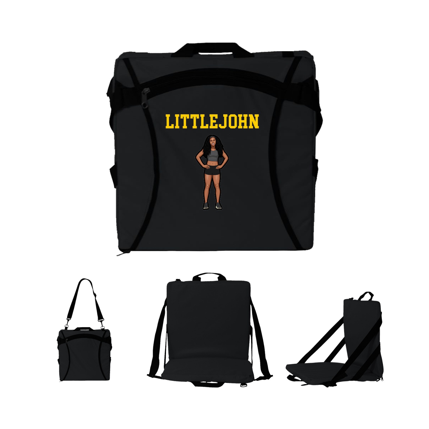 Folding Stadium Seat — Shirsey in Black