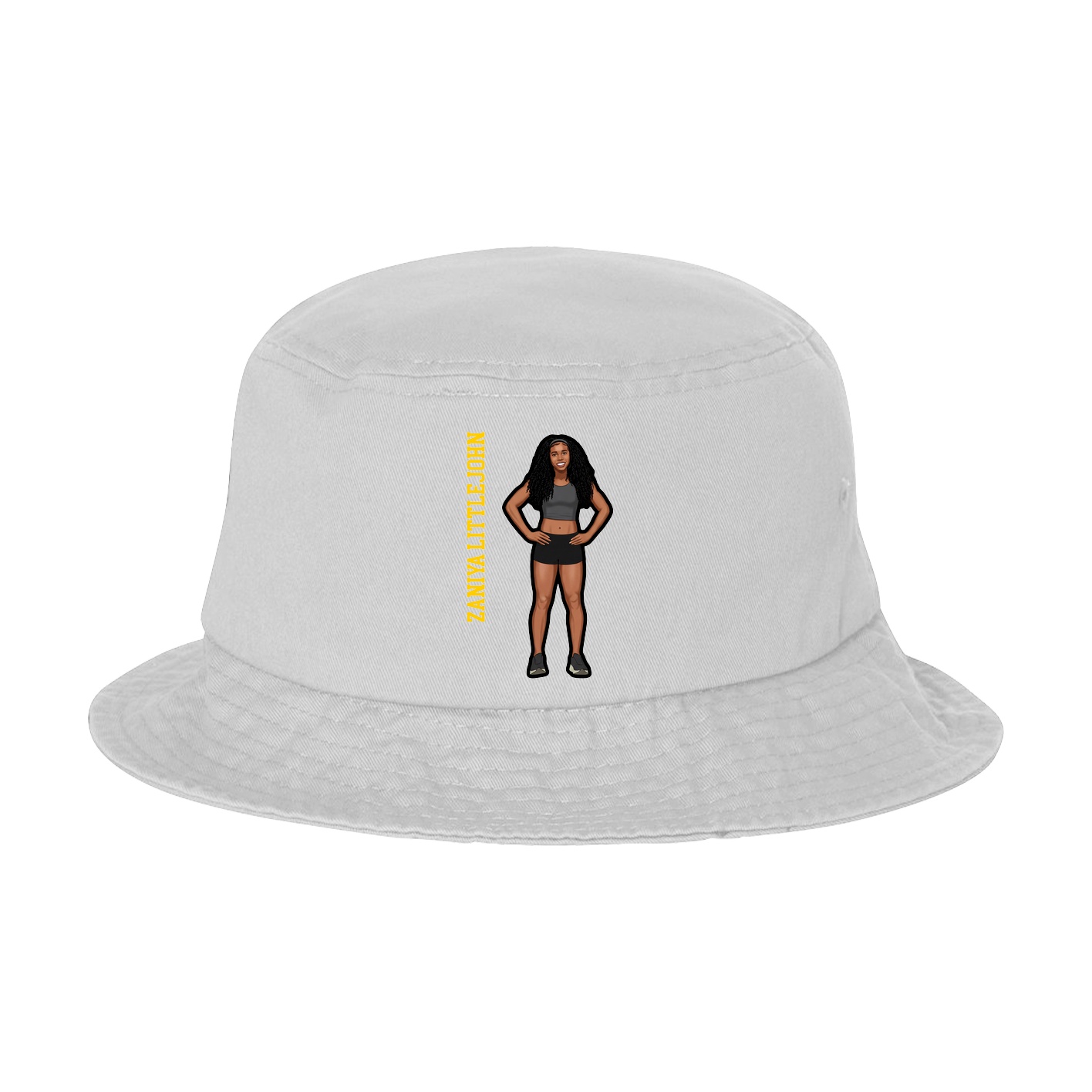 Bucket Cap — Name Vertical in White