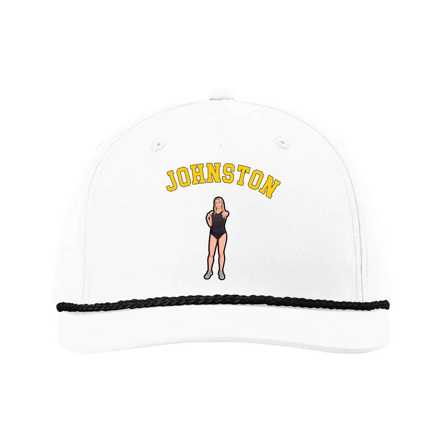 Five-Panel Classic Rope Cap — Shirsey Arch in White