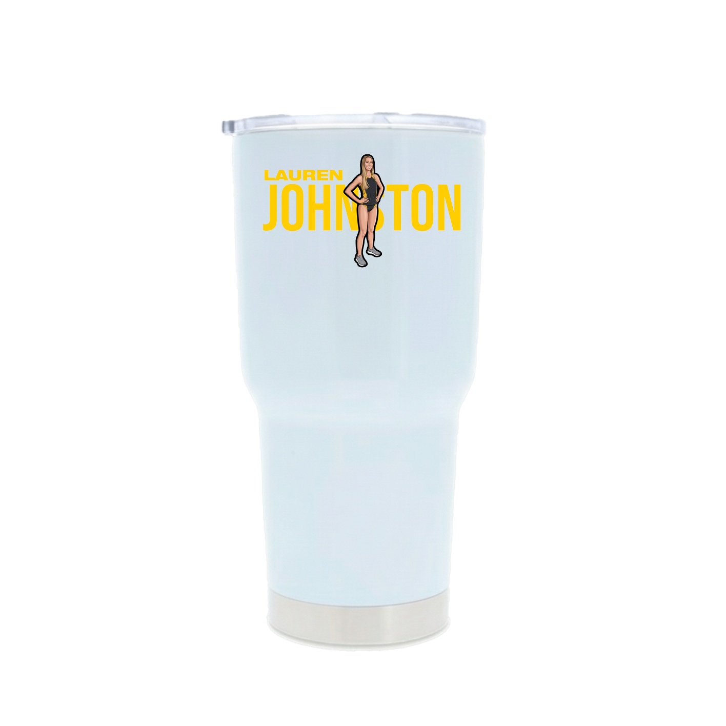 30oz Stainless Steel Tumbler — Player Name in White