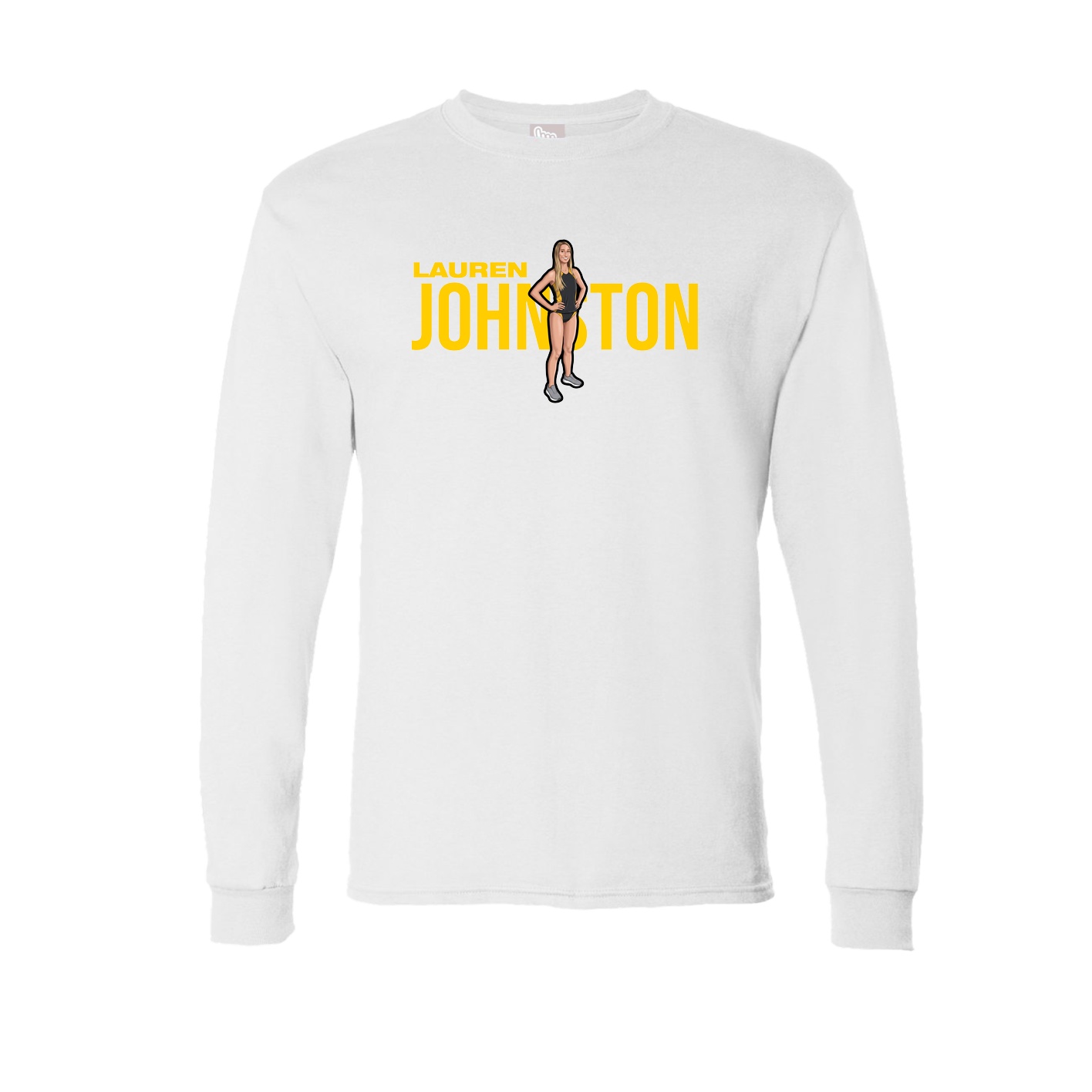 Long Sleeve Tee — Player Name in White