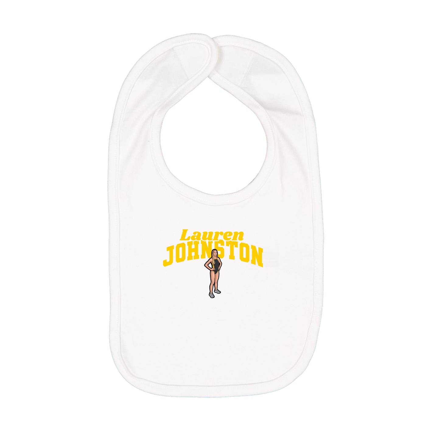 Infant Bib — Signature Arch in White