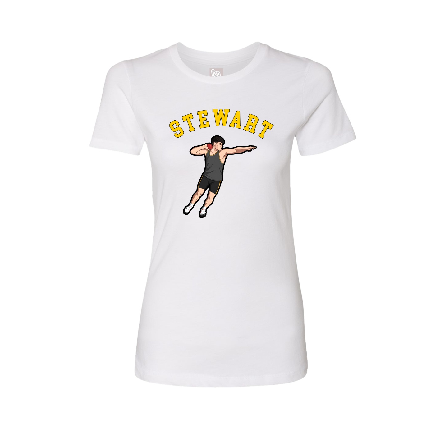 Fitted Women's Tee — Shirsey Arch in White