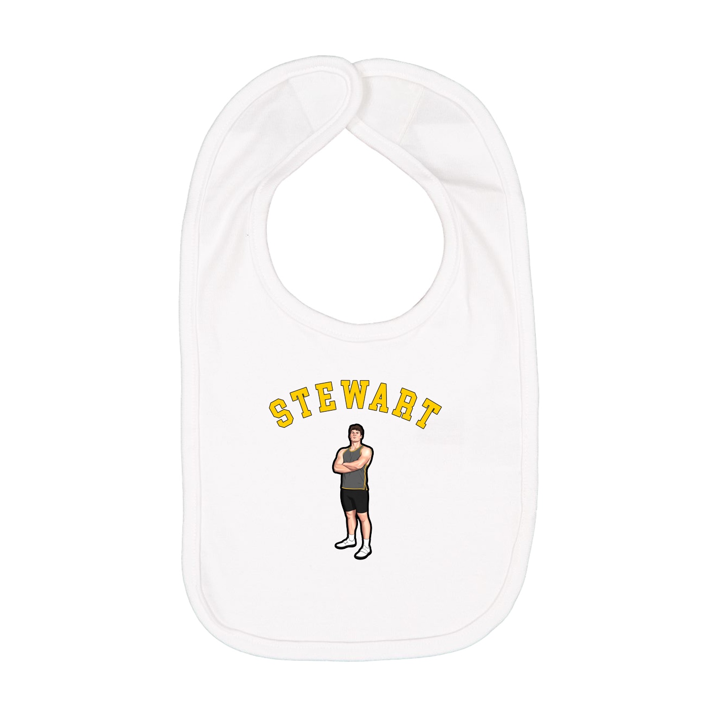Infant Bib — Shirsey Arch in White