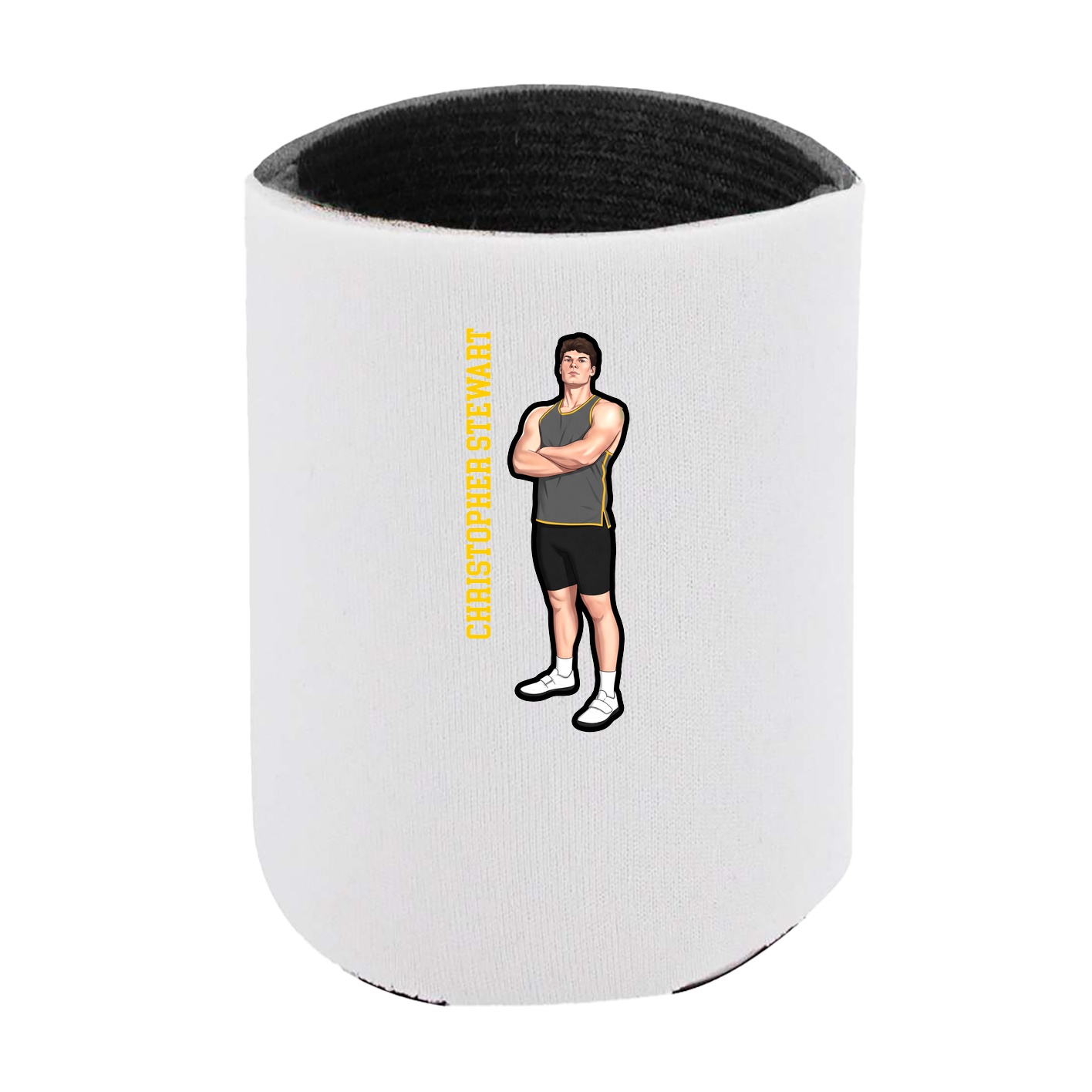 Can Holder — Name Vertical in White