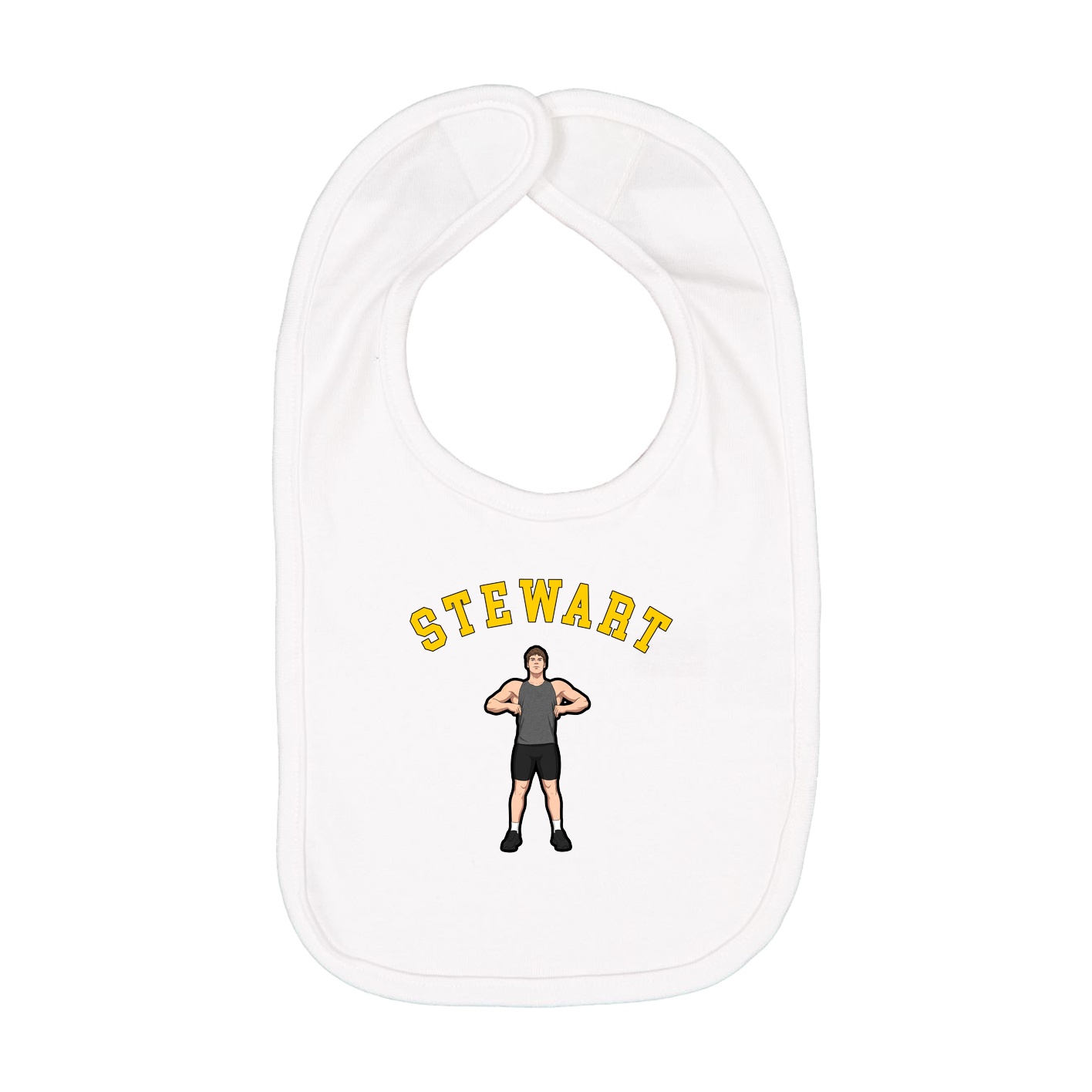 Infant Bib — Shirsey Arch in White